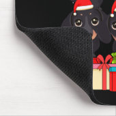 Cute Dachshund Le Doxie Christmas Tree Xmas Hat Lo マウスパッド (コーナー)