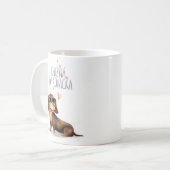 Cute Dachshund Puppy Coffee Mug – Dog Lover Gift コーヒーマグカップ (正面左)
