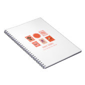 Cute Dachshund Spring Stamp ノートブック (右側)