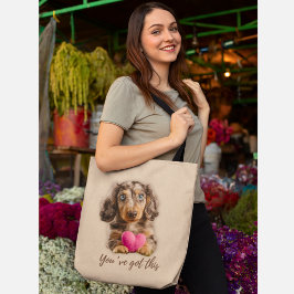 Cute Dachshund Tote Bag You’ve Got This Motivation トートバッグ