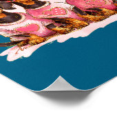 Cute Dachshund Valentines Heart Dog Lover Men Wome ポスター (角)