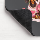 Cute Dachshund Valentines Heart Dog Lover Men Wome マウスパッド (コーナー)