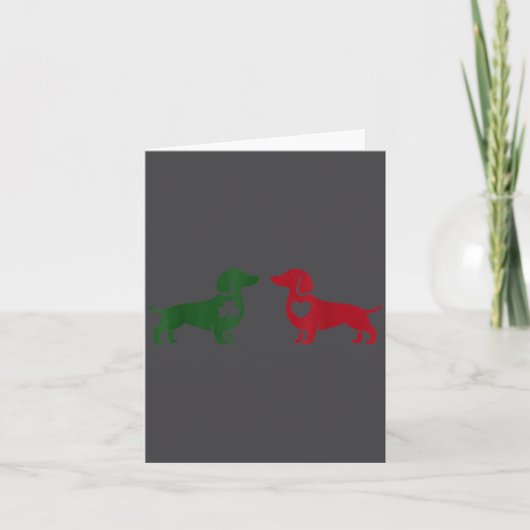 Cute Dachshund Valentines Patrick's Day Lover Dog  カード (正面)