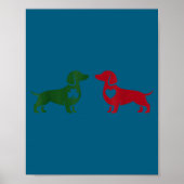 Cute Dachshund Valentines Patrick's Day Lover Dog  ポスター (正面)