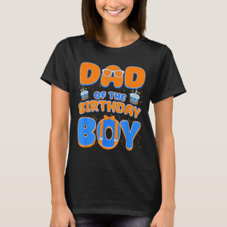 Cute Dad of The Birthday Boy Matching Blue Orange Tシャツ