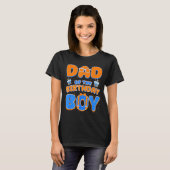 Cute Dad of The Birthday Boy Matching Blue Orange Tシャツ (正面フル)
