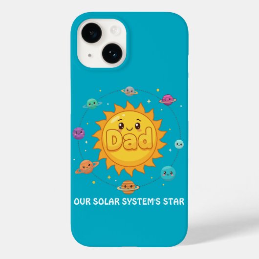 Cute Dad Solar System Star Space Cartoon Case-Mate iPhoneケース (裏面)