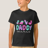 Cute Daddy Saurus Dad Dinosaur Birthday Boy Girl F Tシャツ (正面)
