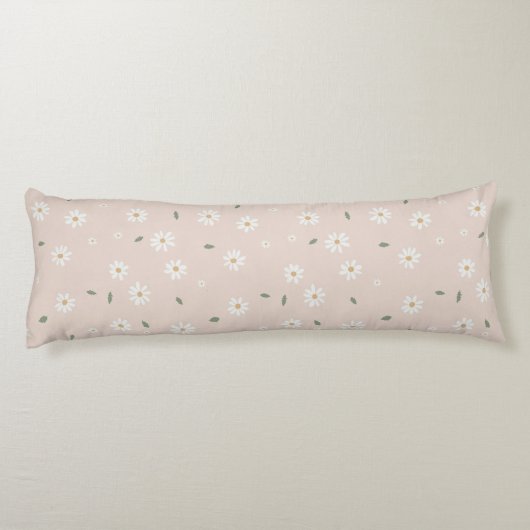 Cute Daisies Floral Blossoms & Greenery ボディピロー (裏面)