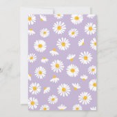 Cute Daisy Baby Shower Invitation in Purple 招待状 (裏面)