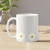 Cute daisy ceramic mug, Daisy cappuccino cup コーヒーマグカップ
