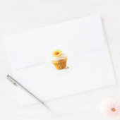 Cute Daisy Cupcake Stickers ラウンドシール (封筒)