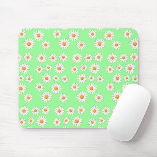 Cute Daisy Floral – Aesthetic Desk Accessory -  マウスパッド (マウス)