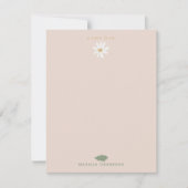 Cute Daisy Floral Blossoms & Greenery Custom Name サンキューカード (正面)