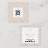 Cute Daisy Floral Blossoms & Greenery Florist スクエア名刺 (正面/裏面)