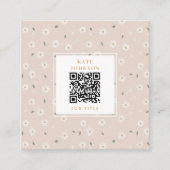 Cute Daisy Floral Blossoms & Greenery Florist スクエア名刺 (正面)