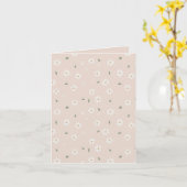 Cute Daisy Floral Blossoms & Greenery Girl Nursery カード (黄色い花)