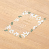 Cute Daisy Flower Baby Shower Girl Pink アクリル招待状 (レイダウン)