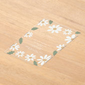 Cute Daisy Flower Birthday Party Girl Pink アクリル招待状 (レイダウン)