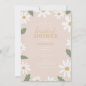 Cute Daisy Flower Bridal Shower 招待状 (正面)