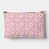 Cute Daisy Flower Pattern On A Pink アクセサリーポーチ (裏面)