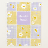 Cute Daisy Patchwork Aesthetic Gingham Personalize プランナー手帳 (正面)