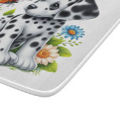 Cute Dalmatian/Butterfly friends カッティングボード (角)