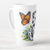 Cute Dalmatian/Butterfly friends カフェラテマグ (左アングル)