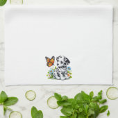 Cute Dalmatian/Butterfly friends キッチンタオル (折り畳み)