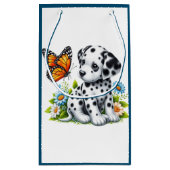 Cute Dalmatian/Butterfly friends スモールペーパーバッグ (裏面)