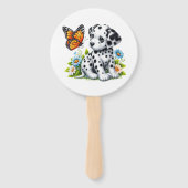 Cute Dalmatian/Butterfly friends ハンドファン (正面)