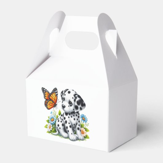 Cute Dalmatian/Butterfly friends フェイバーボックス (正面サイド)