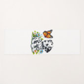 Cute Dalmatian/Butterfly friends ヨガマット (正面(横))