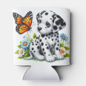 Cute Dalmatian/Butterfly friends 缶クーラー (裏面)