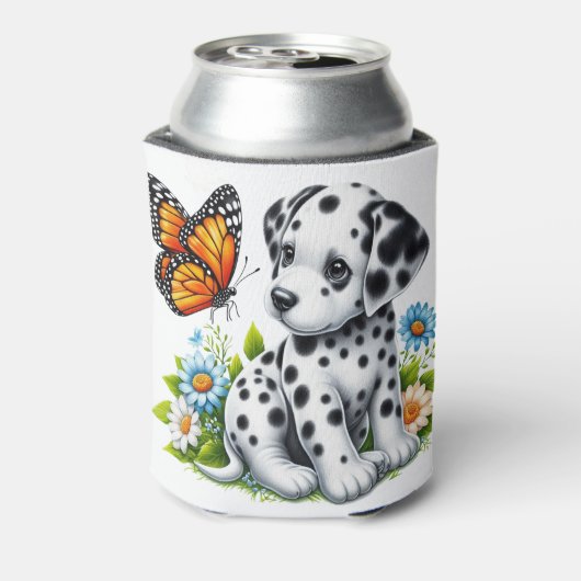Cute Dalmatian/Butterfly friends 缶クーラー (缶裏面)