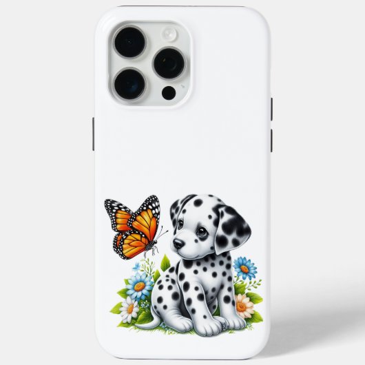 Cute Dalmatian/Butterfly friends Case-Mate iPhoneケース (裏面)