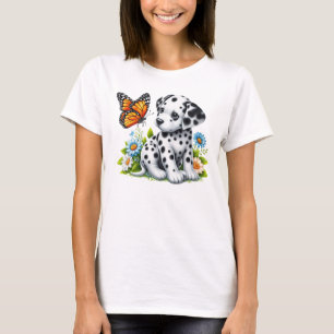 Cute Dalmatian/Butterfly friends Tシャツ