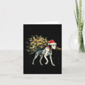 Cute Dalmatian Dog In A Christmas Tree For Men Wom カード (正面)