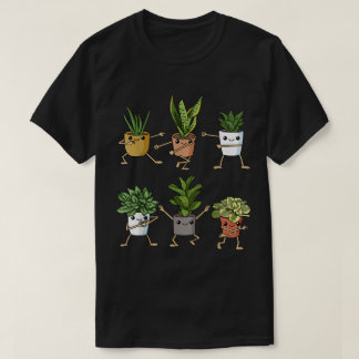 Cute Dancing Houseplants Cartoon Design Tシャツ