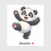 Cute Dancing Panda Custom-Cut Vinyl Sticker シール (シート)