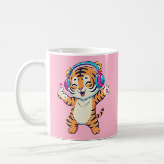 Cute Dancing Tiger  コーヒーマグカップ