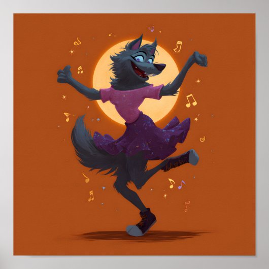 Cute Dancing Werewolf ポスター (正面)