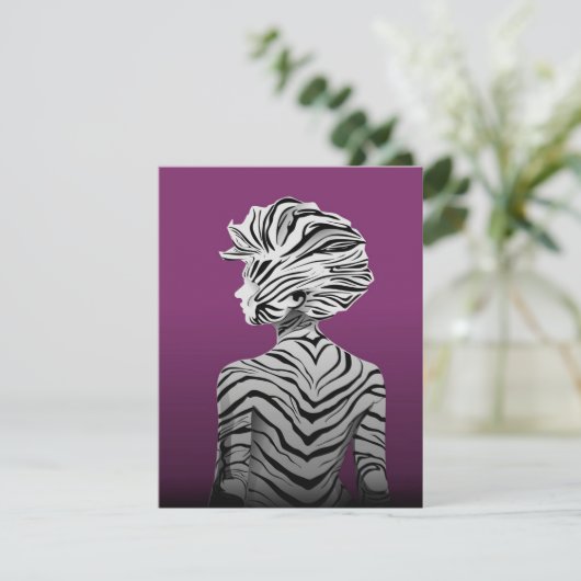 Cute Dancing Zebra Canvas 招待状 (スタンド正面)