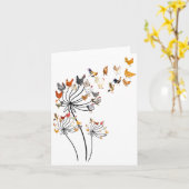 Cute Dandelion Chickens Lover Shirts For Women Gir カード (黄色い花)