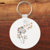 Cute Dandelion Chickens Lover Shirts For Women Gir キーホルダー (正面)