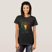 Cute Dandelion Just Tattoo Arrow Breathe Rainbow Tシャツ (正面フル)