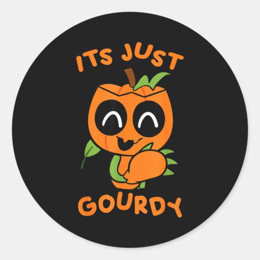 Cute Dandy's Gamer World Soky Gourdy Kids Funny Xm ラウンドシール (正面)