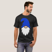 Cute Dark Blue Christmas Gnome Tシャツ (正面フル)
