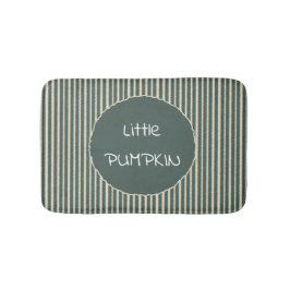 Cute Dark Green Stripes Bath Mat バスマット