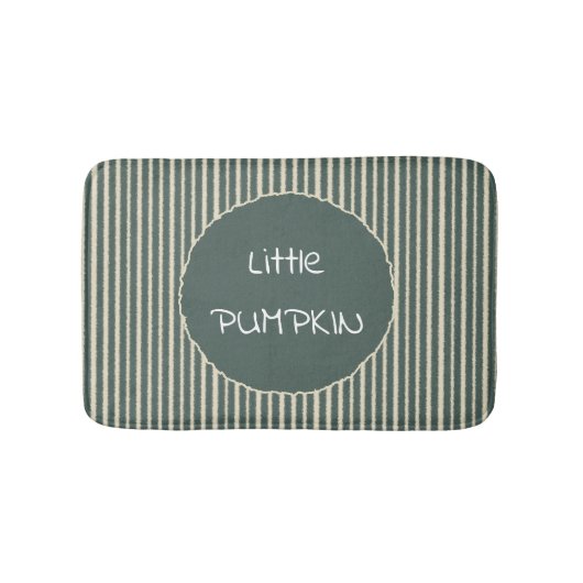 Cute Dark Green Stripes Bath Mat バスマット (正面)